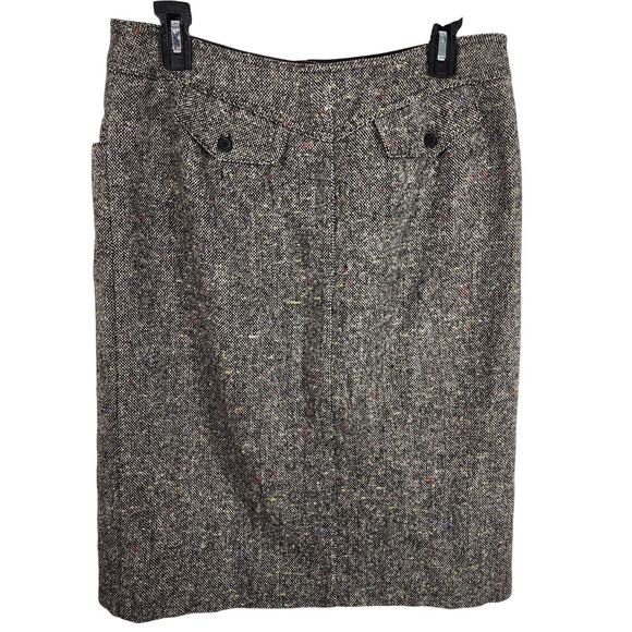 Vintage Talbots Women Wool Blend Tweed Pencil Midi Skirt Size 10 Pocket Academia - Picture 2 of 10